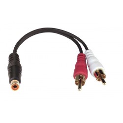RCA female jack / Dual RCA Male Plug Adapter Y-Cable RCA female jack / Dual RCA Male Plug Adapter Y-Cable