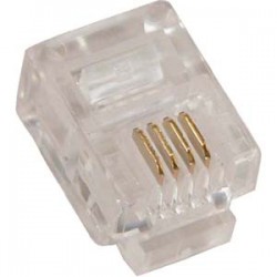 RJ11 (6P4C) Plug for Stranded Flat Wire 