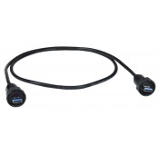 1-Meter Waterproof USB Type A Male Cable, with Quick Release Mating Style 
