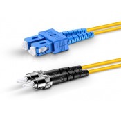 ST-SC Duplex Singlemode Fiber Patch Cables, 9-Micron