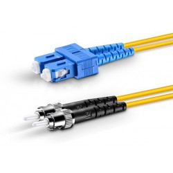 ST-SC Duplex Singlemode Fiber Patch Cables, 9-Micron