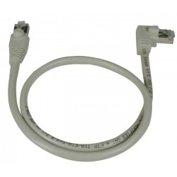 CAT6 Right Angle to Straight Shielded Patch Cords, Operating Temperature Range: 32 to 140°F (0 to 60°C)