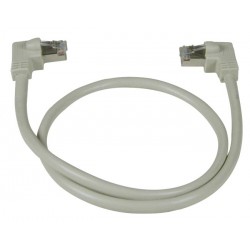 CAT6 Right Angle to Left Angle Shielded Patch Cords, Operating Temperature Range: 32 to 140°F (0 to 60℃)