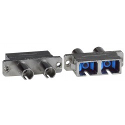 ST-SC Duplex Hybrid Metal Fiber Optic Coupler