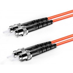 ST-ST Duplex Multimode Fiber Patch Cables, 62.5-Micron