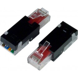 CAT6 Tooless RJ45 Plug for 24-26 AWG Solid/Stranded Cable