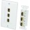 Triple HDMI Wall Plate
