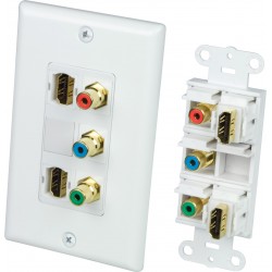 Dual HDMI, Component Video Wall Plate Dual HDMI, Component Video Wall Plate