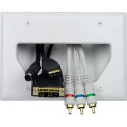Triple Gang Recessed Bulk Wire Pass Through Wall Plate Triple Gang Recessed Bulk Wire Pass Through Wall Plate