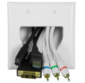 Double Gang Recessed Bulk Wire Pass Through Wall Plate