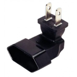 NEMA 1-15P to Europlug CEE 7/16 Down Angled Power Plug Adapter