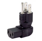 NEMA 5-15P to IEC 320 C13 Down Angled Power Plug Adapter