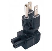 NEMA 5-15P to IEC 320 C5 Down Angled Power Plug Adapter