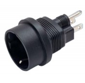 NEMA 5-15P to Schuko CEE 7/7 Power Plug Adapter