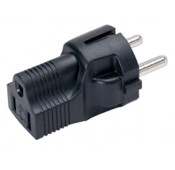 Schuko CEE 7/7 to NEMA 5-15R Power Plug Adapter
