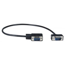 Ultra Thin 90-Degree Left Angled to Straight Connector VGA Cable, Male-to-Male Ultra Thin 90-Degree Left Angled to Straight Connector VGA Cable, Male-to-Male