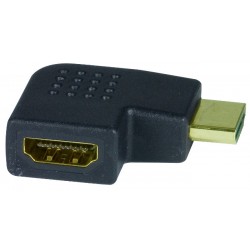 HDMI Type A Right Angle Adapter, Male to Female