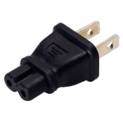 NEMA 1-15P to IEC 320 C7 Power Plug Adapter