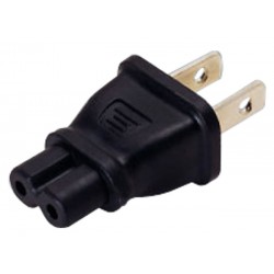 NEMA 1-15P to IEC 320 C7 Power Plug Adapter