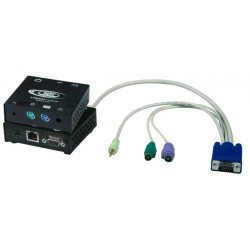 VGA PS2 KVM + Audio Extender via CAT5 Cable, 300'