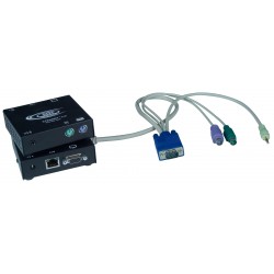 VGA PS2 KVM + Audio Extender via CAT5 Cable, 600'