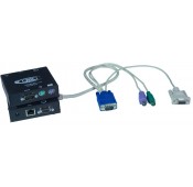 VGA PS2 KVM + RS232 Extender via CAT5 Cable, 600'