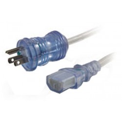 18 AWG Hospital Grade Power Cord, NEMA 5-15P to IEC 320 C13