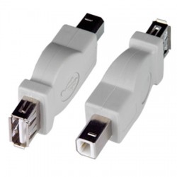 USB 2.0 Type A Female to Type B Male Adapter
