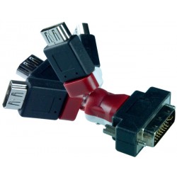 Flexible HDMI Female to DVI-I Male Adapter
