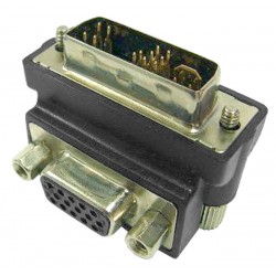 Up Angled DVI-A Male to VGA Female Adapter Up Angled DVI-A Male to VGA Female Adapter