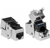 CAT6a Tooless Vertical Keystone Jack, Shielded