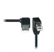 USB 2.0 Right Angle Type A to Down Angle Type B Cables
