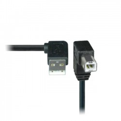 USB 2.0 Right Angle Type A to Down Angle Type B Cables