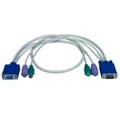 VGA + PS/2 Keyboard & Mouse Extension Cables, Male-to-Female