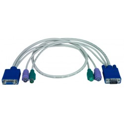 KVM Avocent Switchview Cable PS2 Mouse Keyboard HD15 VGA Male/Male 6ft 8-PACK 