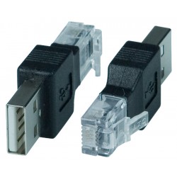 USB 2.0 A Female To RJ11 4Pin 6P4C Male Ethernet Network Phone Connector  Adapter