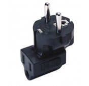 Schuko CEE 7/7 to IEC 320 C13 Down Angled Power Plug Adapter