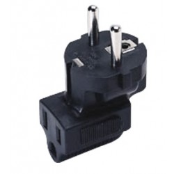 Schuko CEE 7/7 to IEC 320 C13 Down Angled Power Plug Adapter