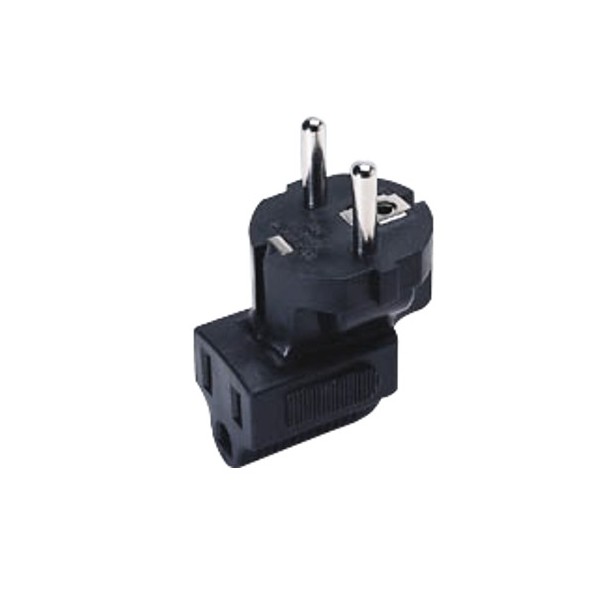 Power Plug Adapters IEC 320 C13 C14 Schuko CEE 7/7 down angled