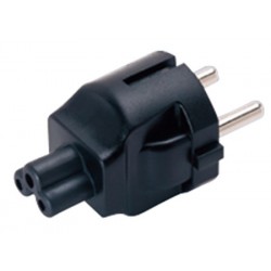 Schuko CEE 7/7 to IEC 320 C5 Power Plug Adapter