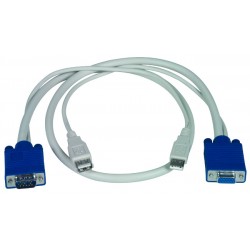 VGA + USB Extension Cable, Male-to-Female