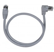 CAT5e Right Angle to Straight Shielded Patch Cord, 2Ft.