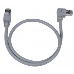 CAT5e Right Angle to Straight Shielded Patch Cord, 2Ft.