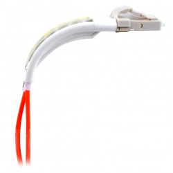 Right Angle LC-LC Duplex Multimode Fiber Optic Patch Cables, 62.5-Micron