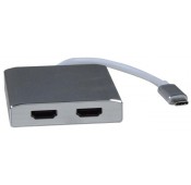 4K USB 3.1 Type C to 2-Port HDMI Adapter Hub