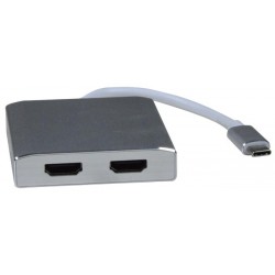 4K USB 3.1 Type C to 2-Port HDMI Adapter Hub