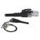 CAT6A-LOCK-xx-BLACK - in lock position with key on the side