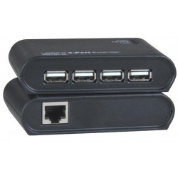 Low-Cost 4-Port USB 2.0 Extender via CAT5 up to 165 Feet – No Drivers Required