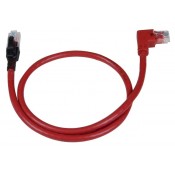 CAT6 Right Angle to Locking Straight Patch Cord Cable, 2 Foot