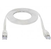 CAT6 Flat Shielded Patch Cords, Standard Boot,  White